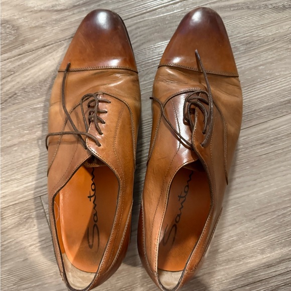 Santoni Men Dress Shoe Italian leather